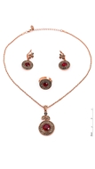 Picture of Innovative And Creative Crystal Red 3 Pieces Jewelry Sets