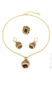 Picture of Delicate Coffee Gold Plated 3 Pieces Jewelry Sets