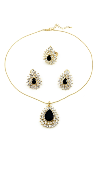 Picture of Hot Sale Black Resin 3 Pieces Jewelry Sets