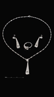 Picture of Modern Platinum Plated Brass 3 Pieces Jewelry Sets