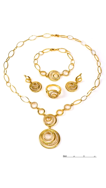 Picture of Charming Hoop Gold Plated 4 Pieces Jewelry Sets