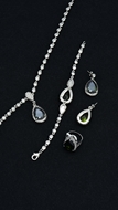 Picture of Touching Green Drop 4 Pieces Jewelry Sets