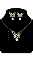 Picture of Odm Cubic Zirconia Butterfly 2 Pieces Jewelry Sets