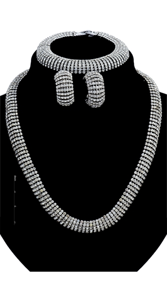 Picture of Flexible Designed Party Rhinestone 3 Pieces Jewelry Sets