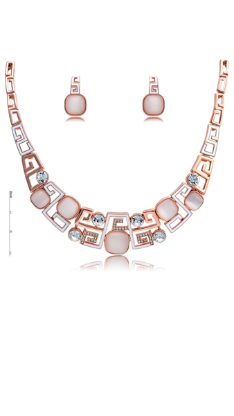 Picture of Fascinating Geometric Rose Gold Plated 2 Pieces Jewelry Sets
