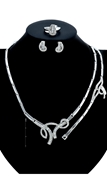 Picture of Cute Designed Zine-Alloy Platinum Plated 4 Pieces Jewelry Sets
