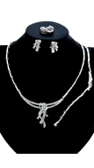 Picture of 20 Year China Export Platinum Plated Zine-Alloy 4 Pieces Jewelry Sets