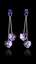Show details for Elegant Colored Heart & Love Platinum Plated Drop & Dangle