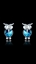 Show details for Popular Design Zine-Alloy Sea Blue Stud 