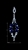 Picture of High Rated Cubic Zirconia Platinum Plated Drop & Dangle