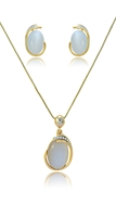 Picture of Fair Small Opal (Imitation) 2 Pieces Jewelry Sets