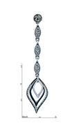 Picture of Best China Platinum Plated Dubai Style Drop & Dangle