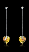 Show details for Discount Platinum Plated Swarovski Element Drop & Dangle