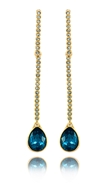 Picture of Fashionable Platinum Plated Crystal Drop & Dangle