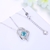 Picture of Sparkling Platinum Plated Pink Necklaces & Pendants