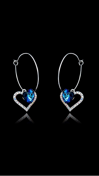 Picture of Flexible Designed Platinum Plated Heart & Love Hook