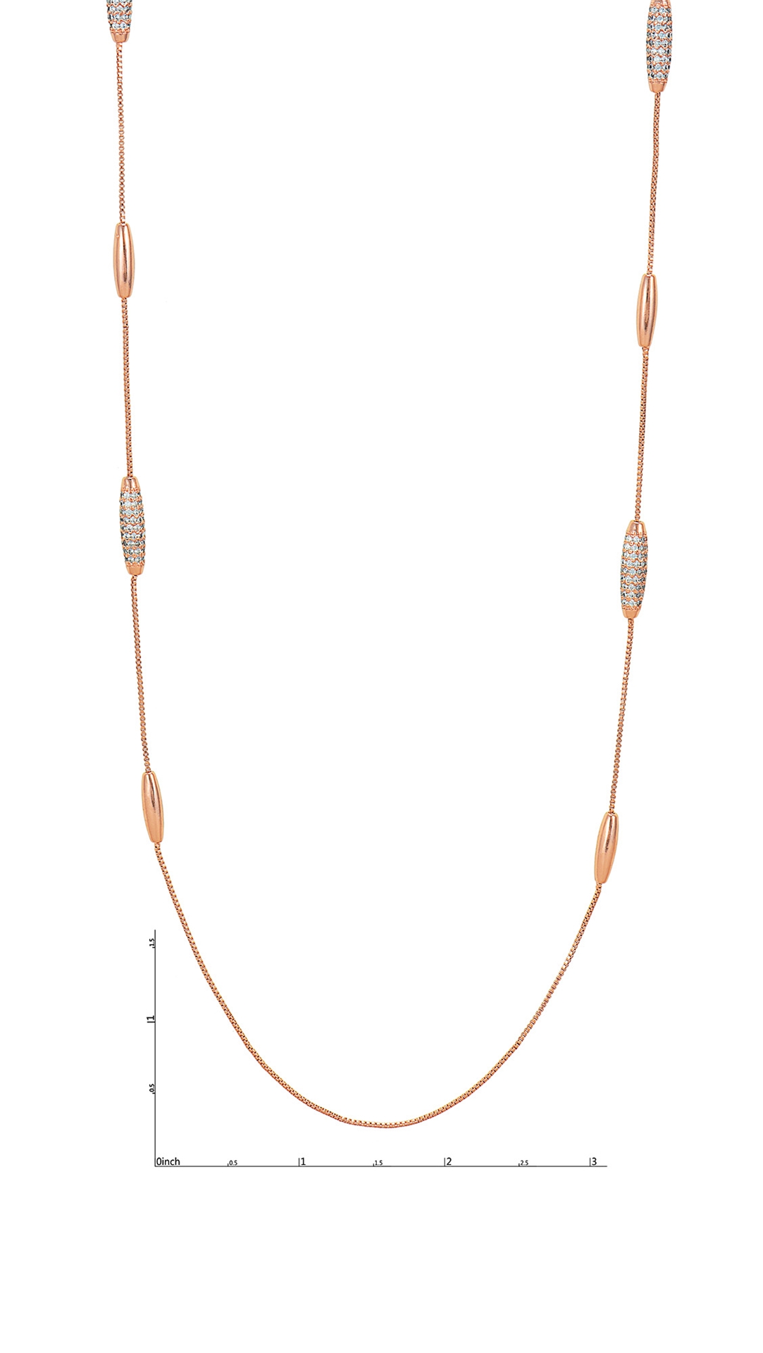 Cost Worthy Brass Rose Gold Plated Long Chain>20 Inches