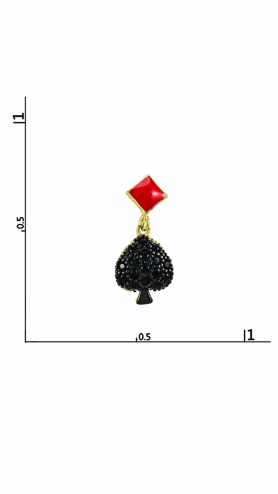 Cultured Brass Gold Plated Stud