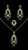 Picture of Unique Design Green Brass 3 Pieces Jewelry Sets