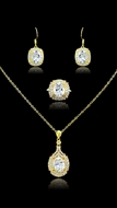 Picture of Cost Effective White Gold Plated 3 Pieces Jewelry Sets