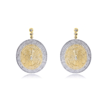 Show details for Good Quality Geometriy White Drop & Dangle