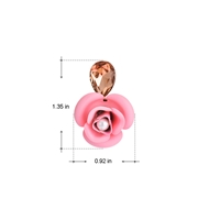 Picture of Touching Flowers & Plants Rose Gold Plated Stud 