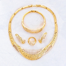 Show details for Superior Fashion Bag Supplier Big Dubai Style 4 Pieces Jewelry Sets