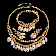 Picture of Enchanting Multi-Tone Plated Dubai Style 4 Pieces Jewelry Sets