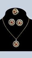 Picture of Cute Designed Multi-Tone Plated Hollow Out 3 Pieces Jewelry Sets