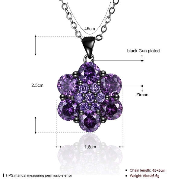 Picture of Top-A Purple Gunmetel Plated Necklaces & Pendants