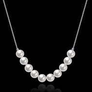 Picture of Popular Design Platinum Plated Venetian Pearl Necklaces & Pendants
