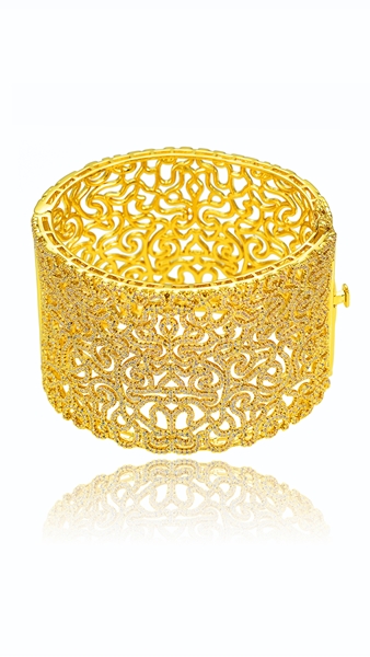 Picture of Exquisite Big Gold Plated Bangles
