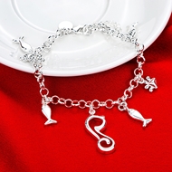 Picture of Delicate Curvy Platinum Plated Bracelets