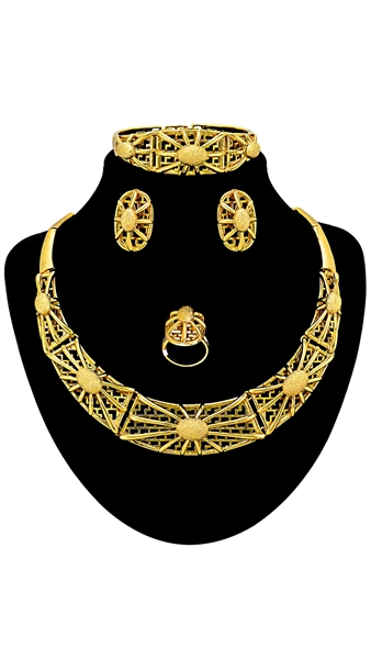 Picture of Charming Dubai Style Gold Plated 4 Pieces Jewelry Sets