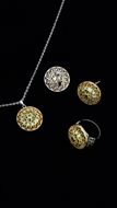 Picture of Gorgeous Hollow Out Multi-Tone Plated 3 Pieces Jewelry Sets