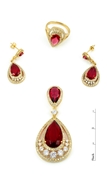 Picture of Unique Style South American Red 3 Pieces Jewelry Sets