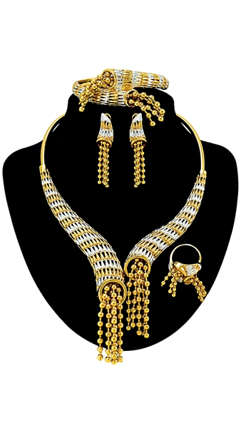 Picture of Attractive Gold Plated Dubai Style 4 Pieces Jewelry Sets