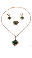 Picture of Customized Green European 3 Pieces Jewelry Sets