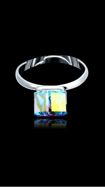 Picture of Premium Colourful Platinum Plated Fashion Rings