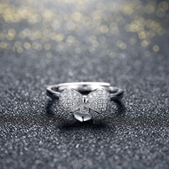 Picture of Friendly-Environmental Platinum Plated White Fashion Rings