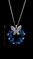 Picture of Hot Selling Butterfly Dark Blue Collar 16 OR 18 Inches