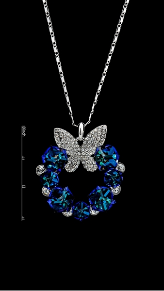 Picture of Hot Selling Butterfly Dark Blue Collar 16 OR 18 Inches