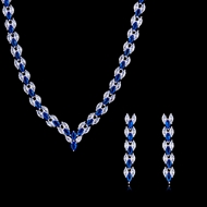 Picture of Cubic Zirconia Luxury Necklace And Earring Sets 1JJ050895S