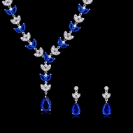 Picture of  Cubic Zirconia Luxury Necklace And Earring Sets 1JJ050947S
