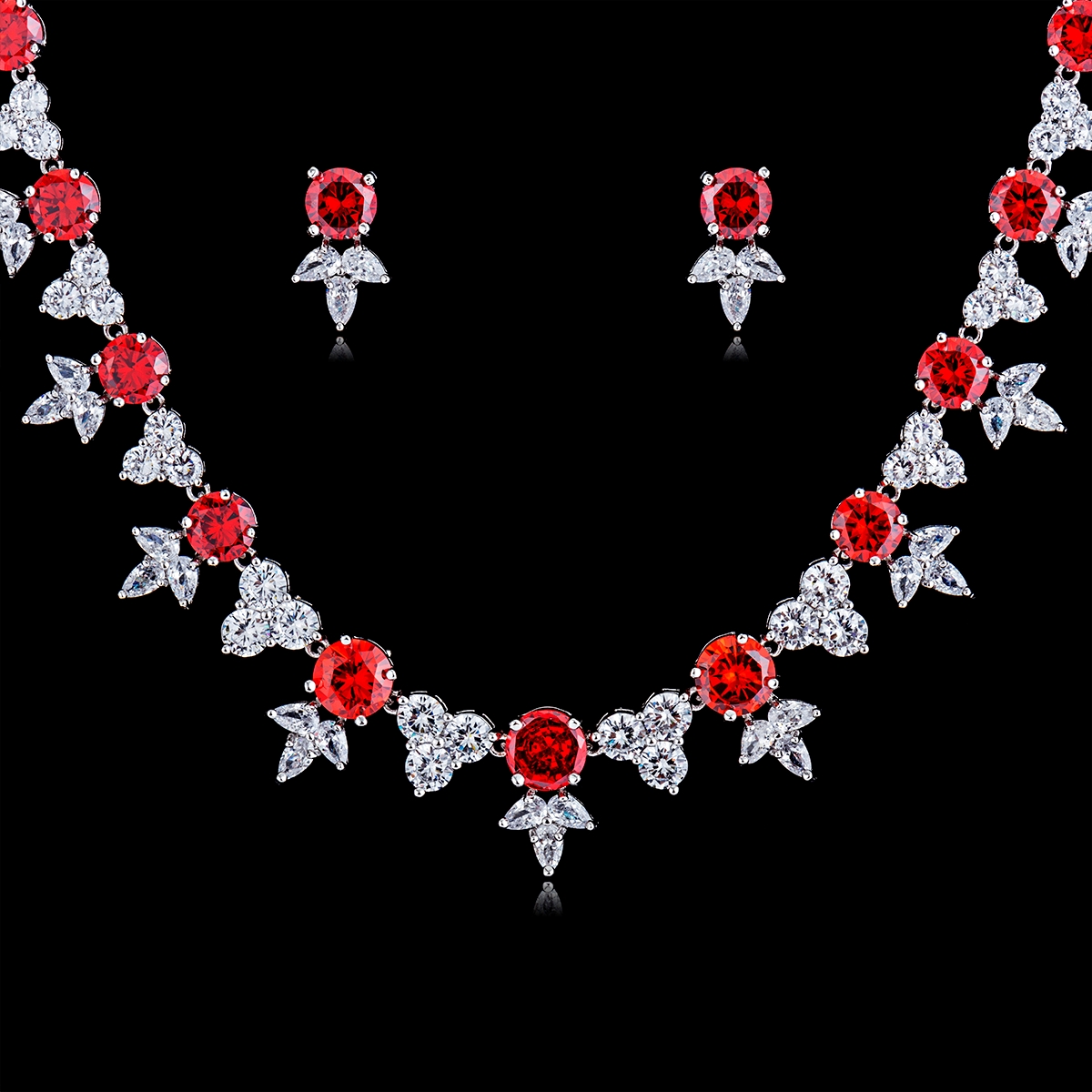 Luxury Wedding Necklace And Earring Sets 1jj050953s