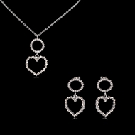 Picture of  Love & Heart Delicate Necklace And Earring Sets 3FF054593S