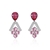 Picture of 925 Sterling Silver Pink Dangle Earrings at Great Low Price
