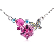 Picture of 16 Inch Pink Short Chain Necklace with Easy Return