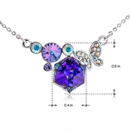 Picture of Great Value Platinum Plated Colorful Short Chain Necklace with No-Risk Refund