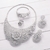 Picture of Great Value White Platinum Plated 4 Piece Jewelry Set with Full Guarantee